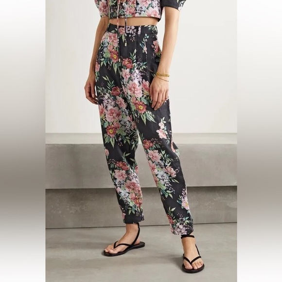 ZIMMERMANN Bellitude Tuck Floral-Print Linen Set Zimmermann Size 0 - Picture 3 of 16
